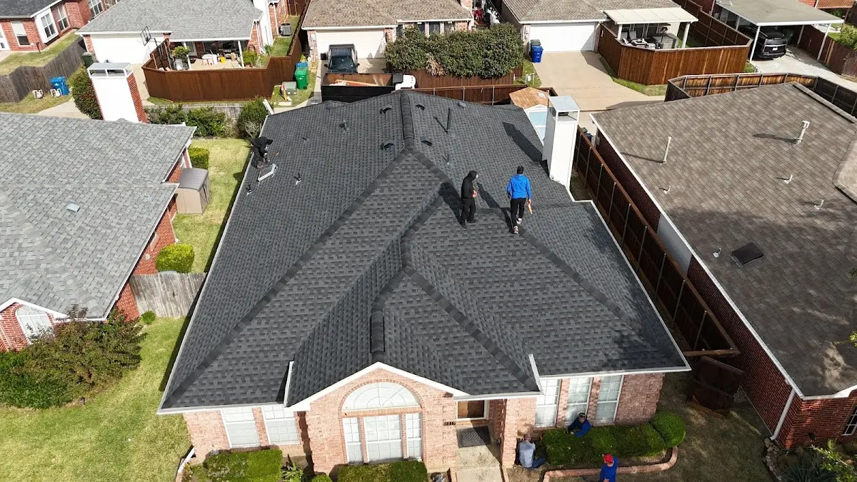 Slate & Tile Roof Repair work in progress on a Helena Valley West Central property